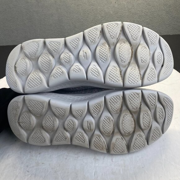 Skechers GO WALK Flex Knit Dark Gray Comfort Running Shoes Womens Size 10 - Picture 4 of 12